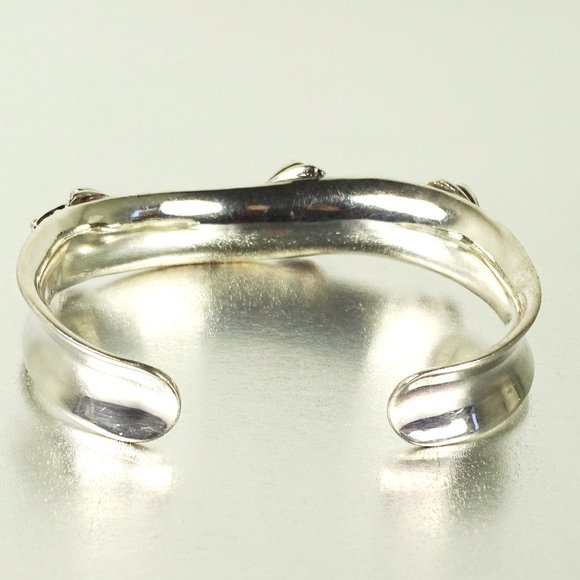 Barry Kieselstein-Cord  Sterling  Silver Three Frogs Cuff Bracelet - Picture 5 of 9